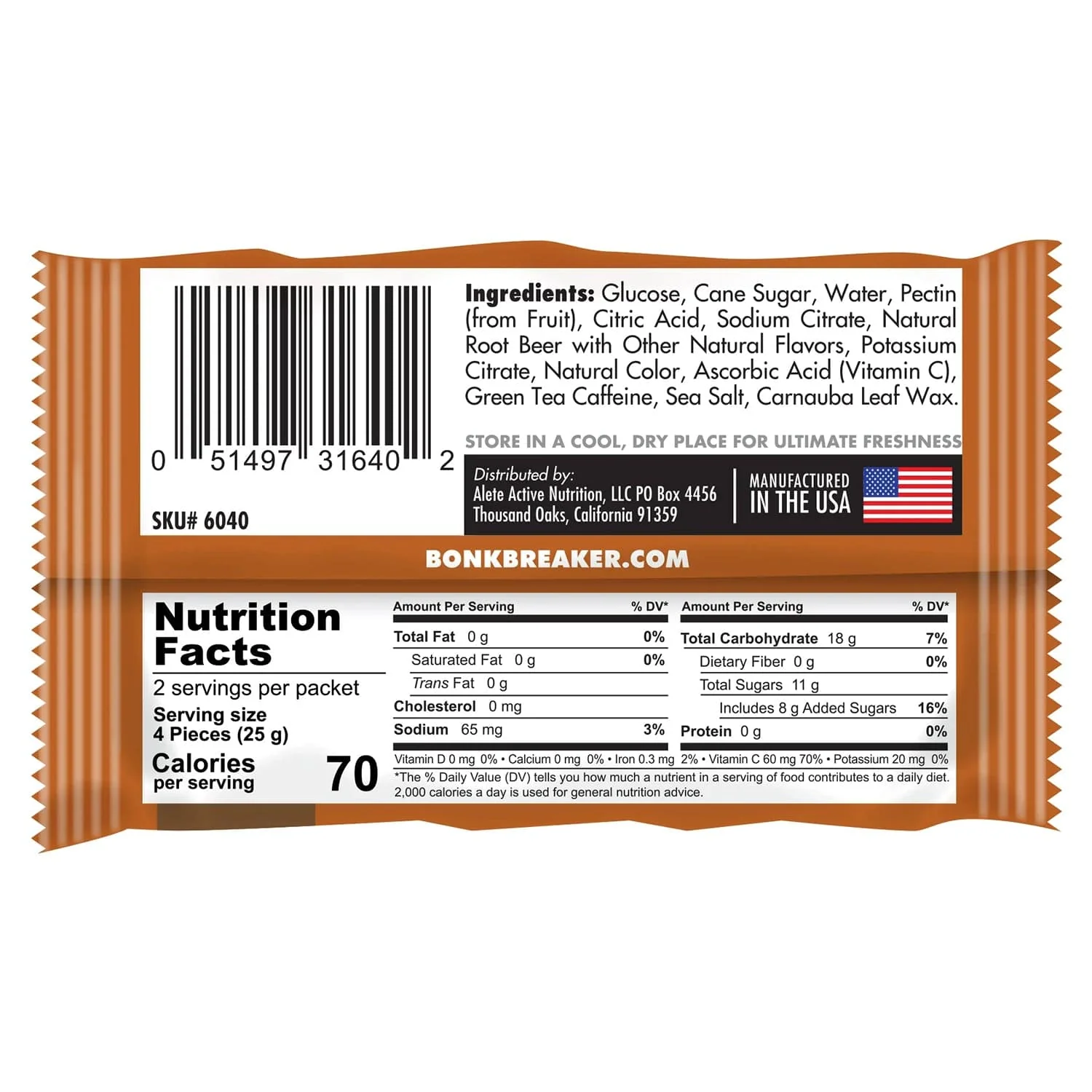 BonkBreaker Root Beer w/ Caffeine Chews - Image 3