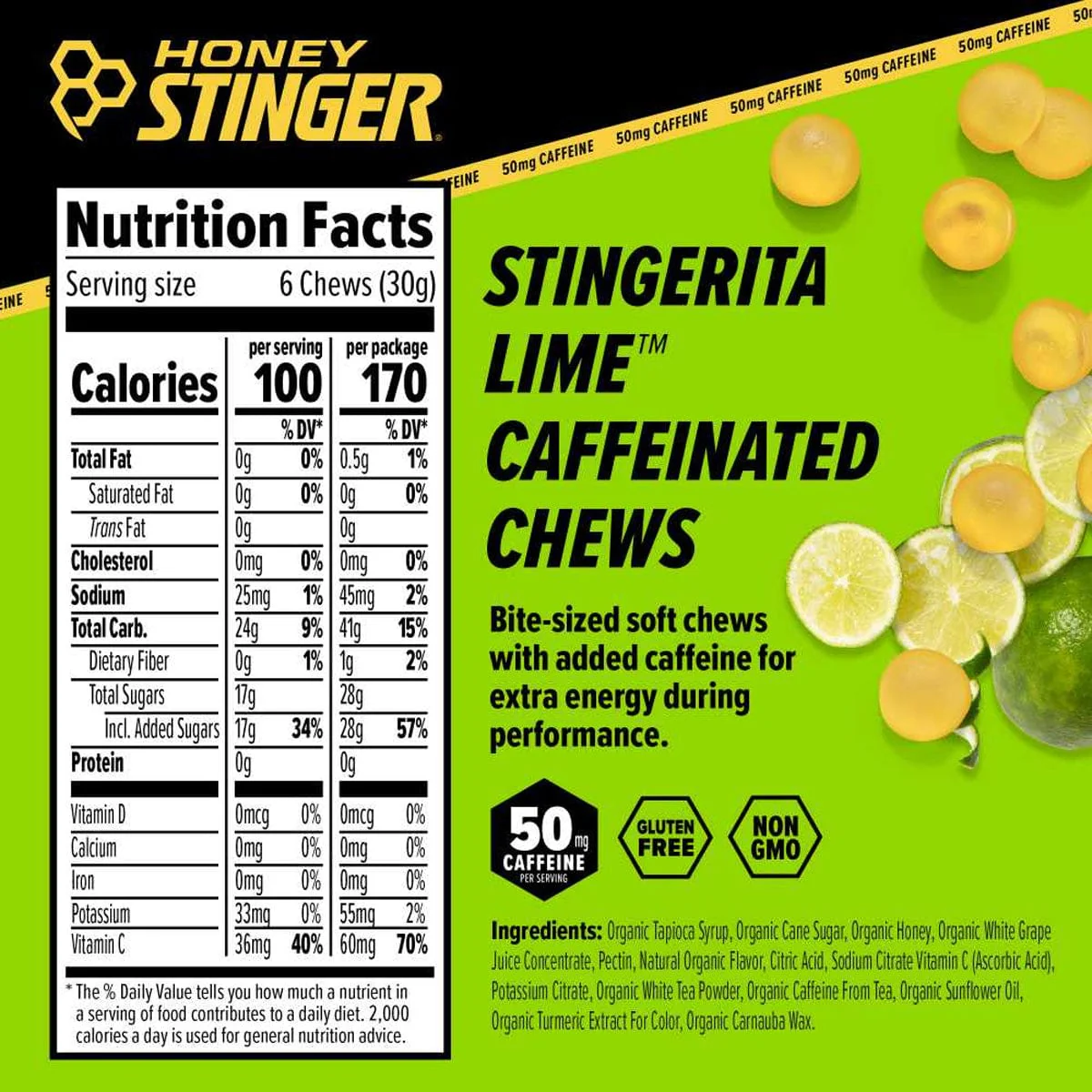 Honey Stinger Stingerita Lime Energy Chews - Image 2