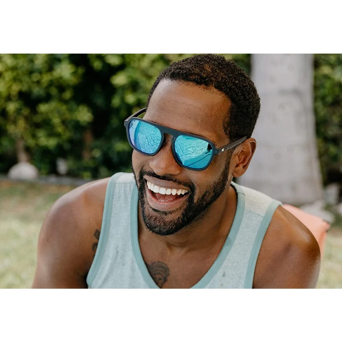 Knockaround Pacific Palisades Sunglasses - Rubberized Navy Rider - Image 5