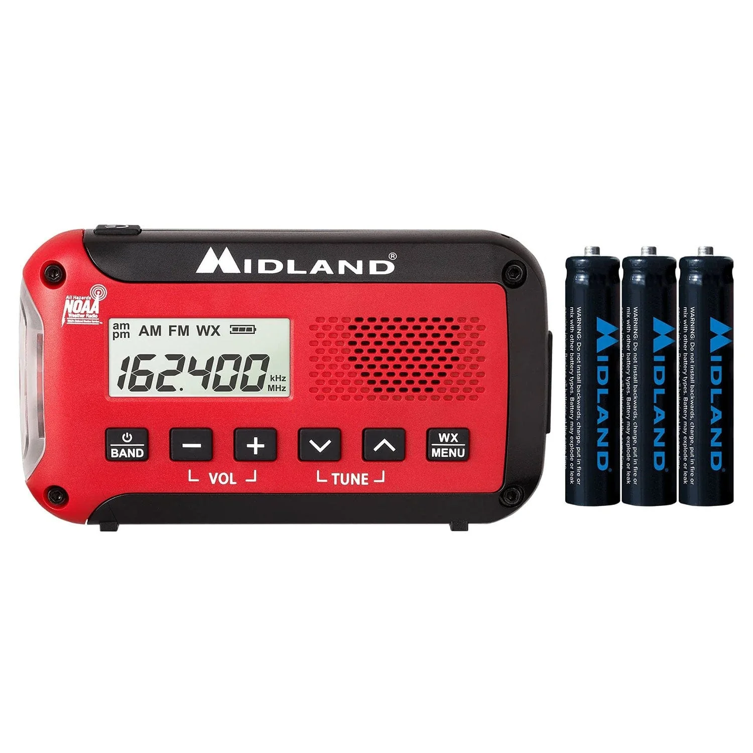 Midland ER10VP E+READY Compact Emergency Alert AM/FM Weather Radio - Image 2