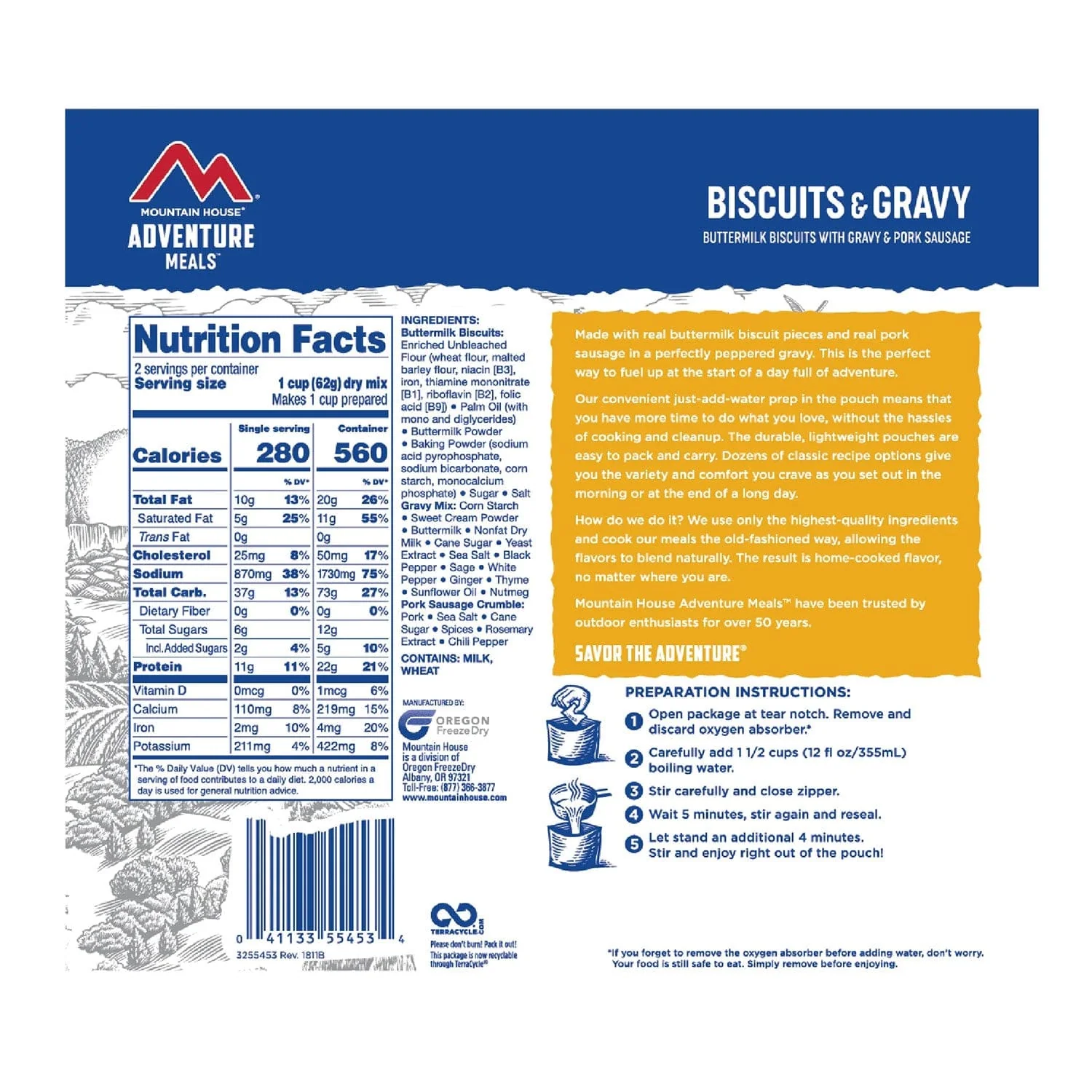 Mountain House Biscuits and Gravy - Pouch - Image 3