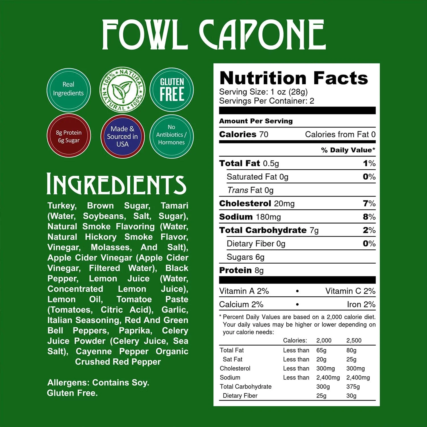 Righteous Felon Fowl Capone Turkey Jerky 2oz - Image 4