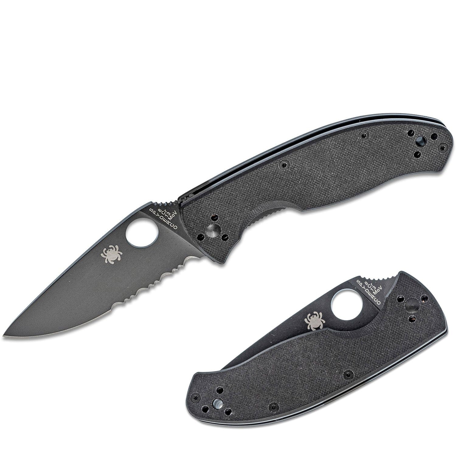 Spyderco Tenacious Black Blade G-10 Folding Utility Pocket Knife